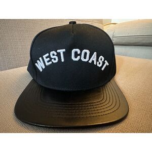 STAMPD  'WEST COAST' Flat Bill Cap - NWT - Snapback - leather bill